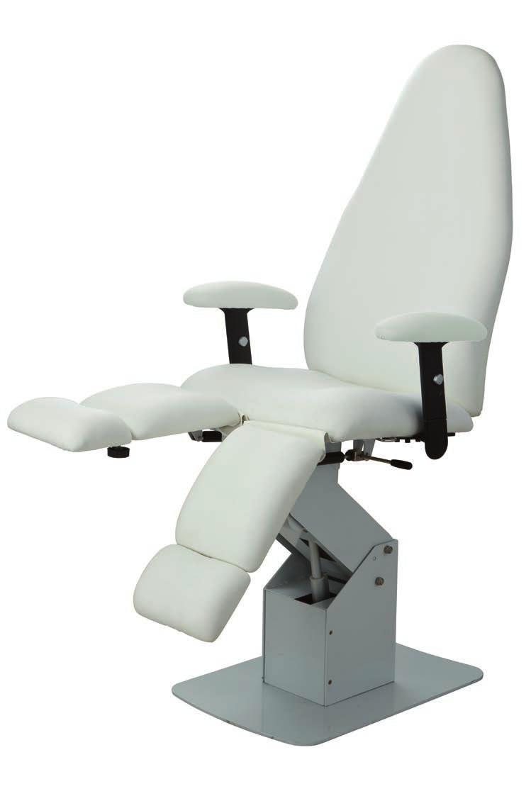 PEDICURE PEDICURE manualna regulacja oparcia 50 backrest adjustable by 50 wysuwany podnóżek footrest