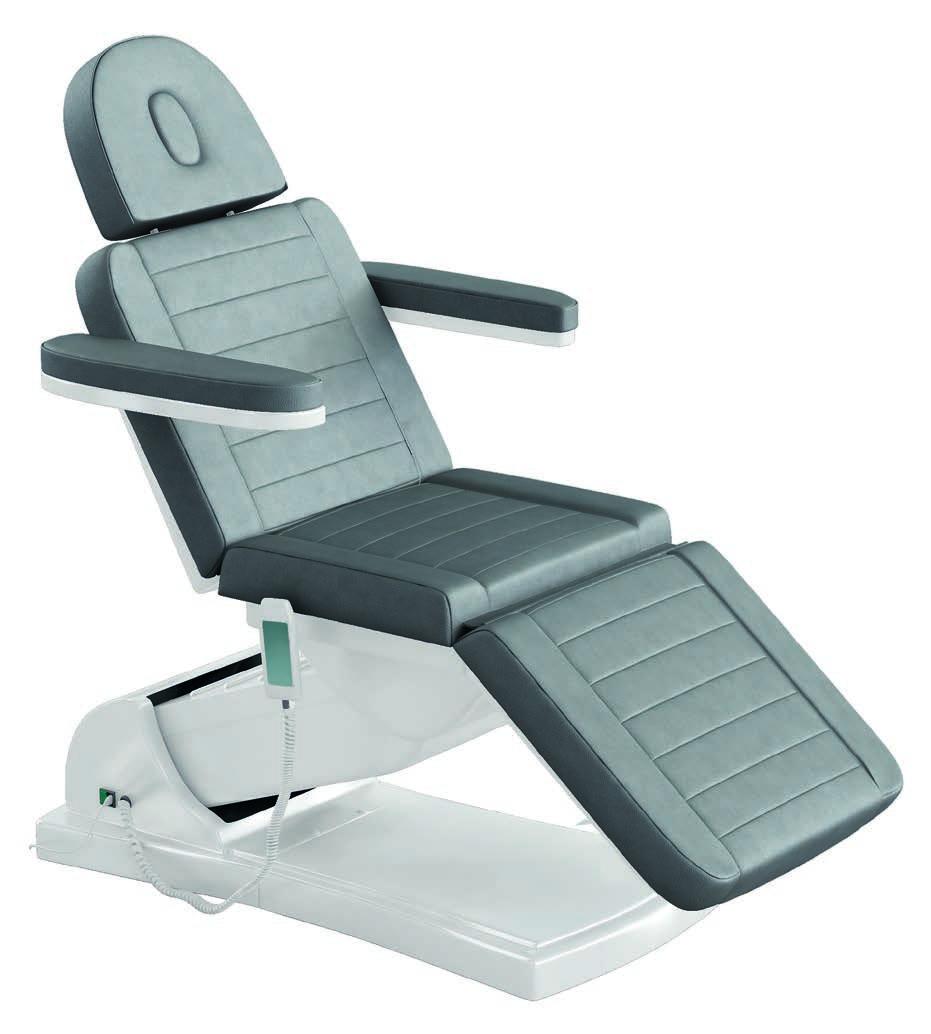 FOTELE KOSMETYCZNE BEAUTY BEDS elektryczna regulacja oparcia 80 backrest electrically adjustable by 80 elektrycznie sterowana kołyska (tylko dla Atheny 4) electrically tilting seat (Athena 4 only)