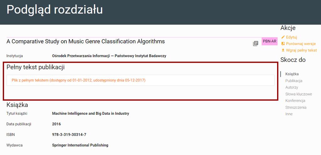 2. Masowe wgrywanie plików PDF Poza funkcjonalnością dodawania plików PDF do już istniejących publikacji za pomocą interfejsu użytkownika, dostępna będzie również możliwość masowego dodawania plików