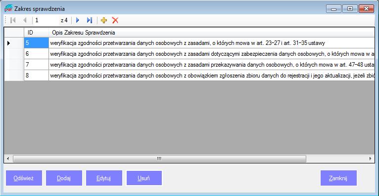 Rysunek 110 Słownik Zakres sprawdzenia Słownik SPOSÓB I ZAKRES DOKUMENTOWANIA SPRAWDZEŃ Słownik