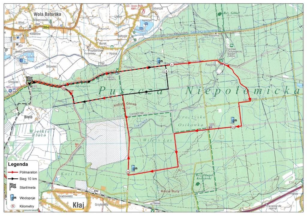 Załącznik nr 1 Mapka przebiegu tras