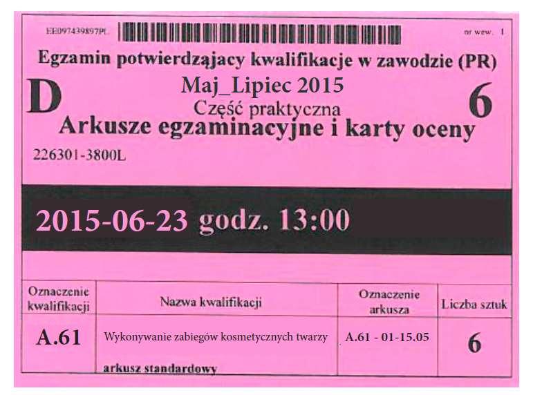 odpowiadającej liczbie zdających w sali / miejscu przeprowadzania egzaminu na danej zmianie Zasady oceniania (dotyczy części