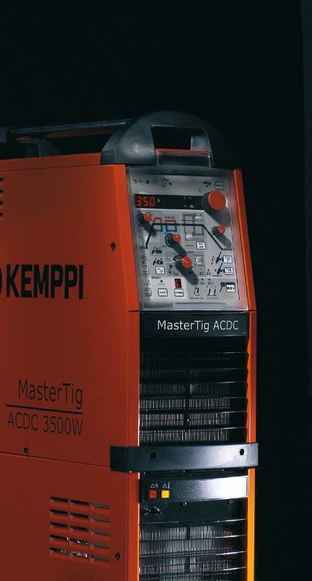 MasterTig AC/DC 3500W Duża moc, niezawodność i oszczędność Do zasilania urządzenia MasterTig AC/DC 3500W wystarczy 20 A prądu trójfazowego, co świadczy o wysokiej