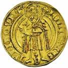 91 g, Berger 1663 II- 600,- 52 53 *52. Moguncja- arcybiskupstwo, Jan II von Nassau 1397-1419, goldgulden (1409-1411), Hoechst, Aw: Âw.