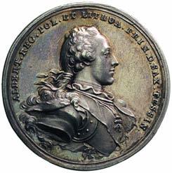1010 *1010. Albert Kazimierz Sasko-Cieszyƒski 1738-1822, medal bez daty (ok. 1766 r.