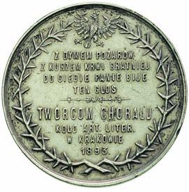 Kornel Ujejski i Józef Nikorowicz, medal wybity z okazji napisania chora u 1893 r.