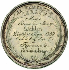Uro d 9 stycz 1859 Och d 6 lutego t r od Franciszka Kamiƒskiego, srebro 54 mm,
