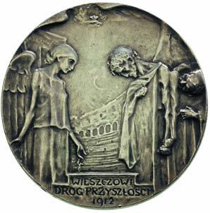 Setna rocznica urodzin Zygmunta Krasiƒskiego, medal sygnowany J R (Jan Raszka)