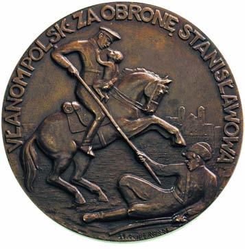 1077 *1077. medal na pamiàtk obrony Stanis awowa autorstwa St.