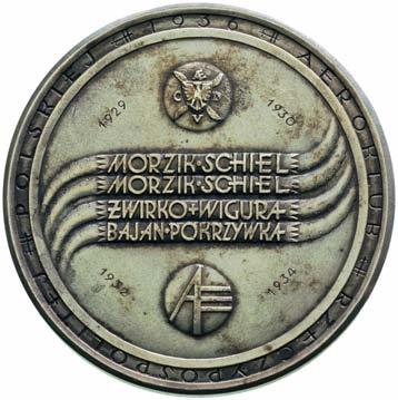 zawody Challenge w Warszawie, medal sygnowany HG (Henryk Grunwald) Aw: Puchar stanowiàcy nagrod i monogram