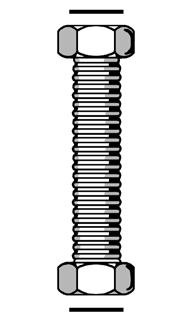 redukcją 1/2 GZ x 3/4 GW 3/4 x 1/2 DN 16 80 46006 17,6 105 46007 25,5 180 46008 25,5 1.4 Długość Długość flex-fix połączenie Karbowana rura ze stali szlachetnej Inoflex, produkt nr 1.4404 (1.