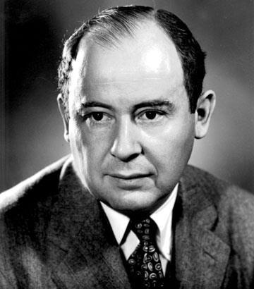 John von Neumann 5 John von Neumann (ur. 28.XII.1903 w Budapeszcie, zm. 8.II.1957 w Waszyngtonie), inżynier chemik, fizyk, matematyk i informatyk.