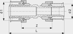 50 75 133 733 377 63 80 150 Viega Smartpress- złączka redukcyjna nr wzoru 6715.2 Nr kat.