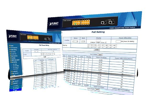 3at + Web-Smart FGSD-1008HPS 8 portów 10/100BASE-TX z 802.