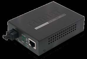 Konwertery mediów Gigabit Ethernet GT-802 1 port 1000Base-LX ze złączem SC Obsługa światłowodów do 550 m GT-802S 1 port 1000Base-LX ze złączem SC Obsługa światłowodów do 10 km GT-805A Dla zwiększenia