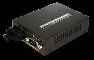 Konwersja mediów Serial over Ethernet ICS-100 1 port RS-232 / RS-422 / RS-485 1 port 10/100Base-TX, auto MDI / MDIX ICS-102 1 port RS-232 / RS-422 / RS-485 1 port 100Base-FX SC, światłowód 2 km Seria