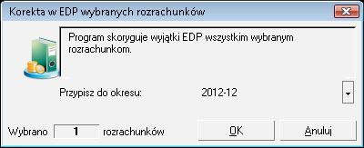 6 114 Podręcznik użytkownika Symfonia Finanse i Księgowość W oknie tym Użytkownik może przypisać wyjątki do właściwego okresu, którego koszty będą korygowane z tytułu niezapłaconych rozrachunków.