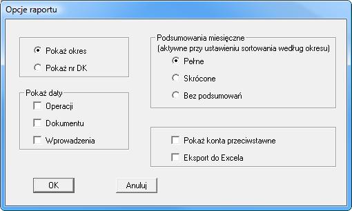 Oblicz - po zmianie parametrów ponownie wykonuje obliczenia. Eksport raportów do programu MS Excel 1.