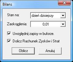 Zestawianie danych 8 13 Rys. 8-15 Parametry bilansu Lista ta ma zmienną długość w zależności od ilości okresów sprawozdawczych już określonych w roku obrachunkowym.