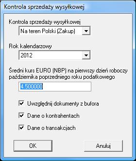 8 24 Podręcznik użytkownika Symfonia Finanse i Księgowość od poszczególnych krajów UE (kontrahentów z tego kraju), zrealizowanych w danym roku kalendarzowym z pominięciem transakcji WNT. Rys.