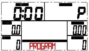 TRYB APLIKACJI 1. Naciśnij przycisk "UP" lub "DOWN", aby wybrać program ćwiczeń. Wybierz "PROGRAM" i naciśnij przycisk "MODE", aby wejść. Wybierz grafikę P01 - P12 i potwierdź przyciskiem "MODE". 2.