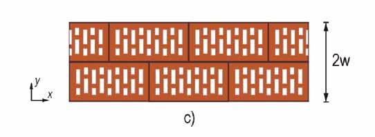 osi zgodnej z najdłuższym wymiarem cegły. Zmieniany w testach wymiar r d (rys.