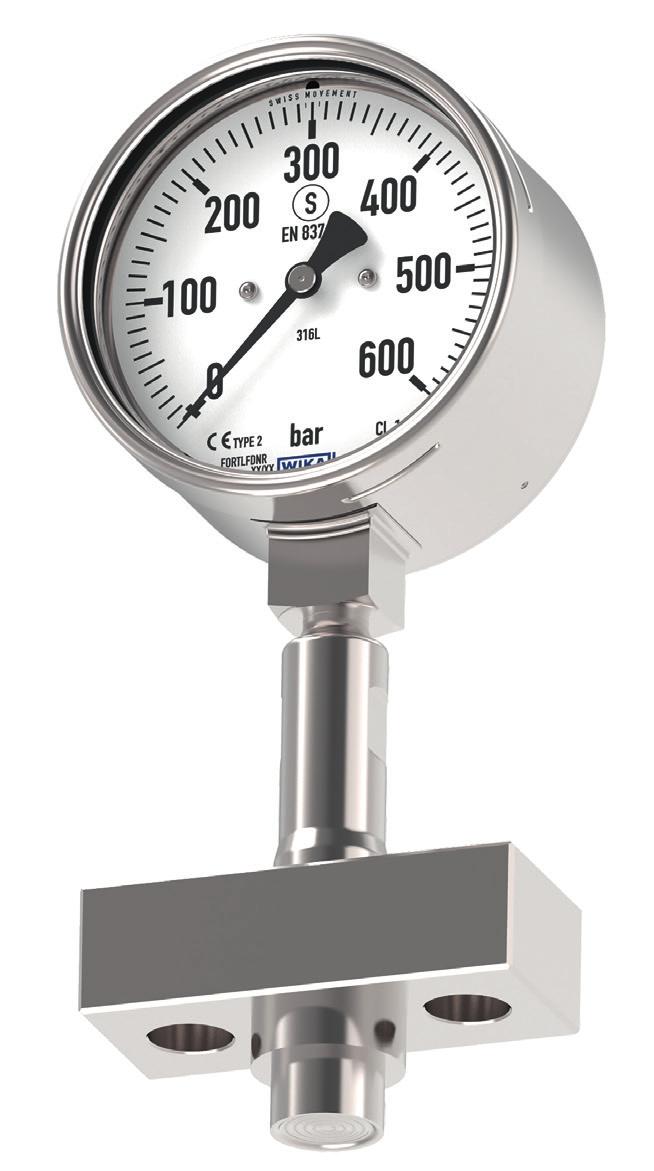 Dane techniczne Model 990.30 Standard Opcjonalnie Zakres pomiarowy w bar (psi) 0... 160 bar (2 320 psi) 0... 1 000 bar (14 500 psi) 0... 250 bar (3 626 psi) 0.