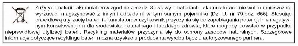 UWAGA: Informacje zawarte w niniejszej instrukcji mają charakter wyłącznie