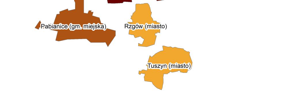 zł/m 2 Konstantynów Łódzki Aleksandrów Łódzki 113 108 85 91 Koluszki 28 88 Zgierz