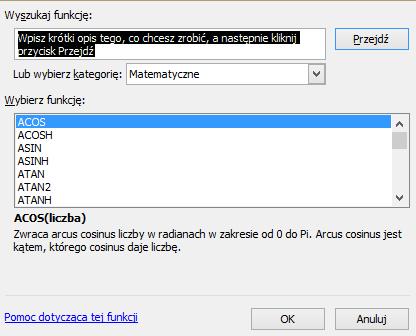 Funkcje Arkusze kalkulacyjne zawierają wiele zdefiniowanych lub wbudowanych formuł nazywanych funkcjami. Podstawę stanowi baza funkcji zdefiniowanych w środowisku Microsoft Excel.