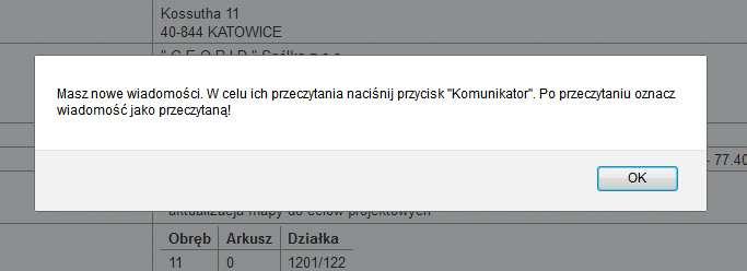 Po wybraniu w kolumnie Zgłoszenie numeru zgłoszenia,, 2) numery zgłoszeń występujące w kolorze czerwonym, to zgłoszenia którym upłynął przewidywany termin wykonania pracy lub którym termin upłynie w