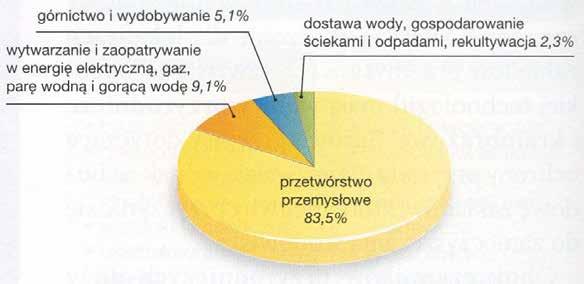 Znaczenie przemysłu - PKB Przemysł jest bardzo ważnym sektorem polskiej gospodarki. Udział przemysłu wraz z budownictwem w strukturze PKB w 2011 r.