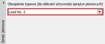 Ramka Sprężystość pionowa obciążenie typowe Uwaga: W przypadku wybierania obciążenia typowego powinno zostać wybrane obciążenie użytkowe (charakterystyczne), gdyż najlepiej opisuje charakter pracy