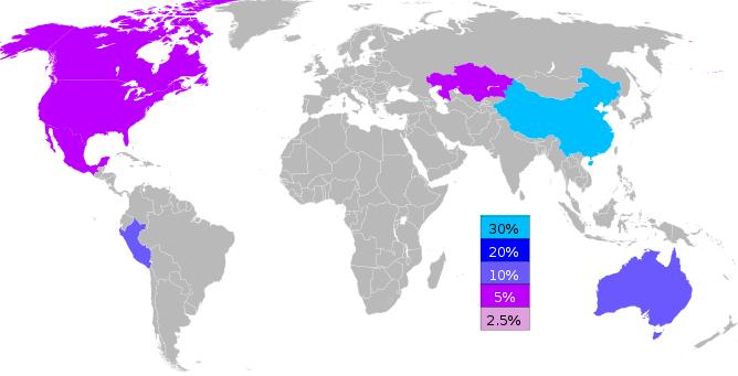 W Polsce cynk wydobywa się go w okolicach Olkusza w ilości ok. 212 tys. t w 2008r.