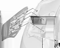 przestrzeni bagażowej. Zamknąć i zablokować osłonę. Zespół światła w tylnej klapie 2.