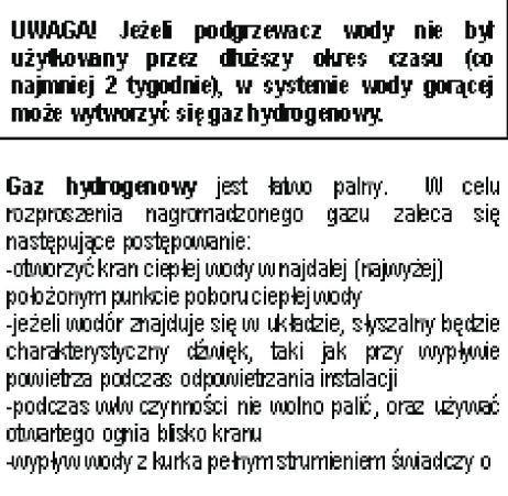 Ustawienie temperatury wody Temperatura wody w podgrzewaczu może być regulowana przez ustawienie pokrętła (poz.1 rys.4), które fabrycznie jest nastawione na najniższą temperaturę.