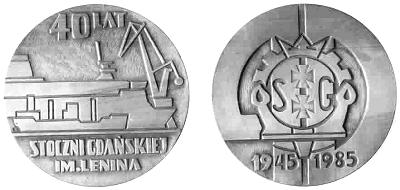 18 2.5. Medal utrwala 5 milionów ton nośności w zbudowanych w Stoczni Gdańskiej statkach. Ta jubileuszowa tona zawarta była w wodowanym w dniu 5.05.