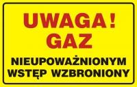 Gaz - nieupoważnionym wstęp wzbroniony Z-JD024 Znak roboty