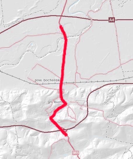Program ochrony środowiska przed hałasem dla województwa małopolskiego 32. Droga wojewódzka nr 965 w Bochni 32.1.