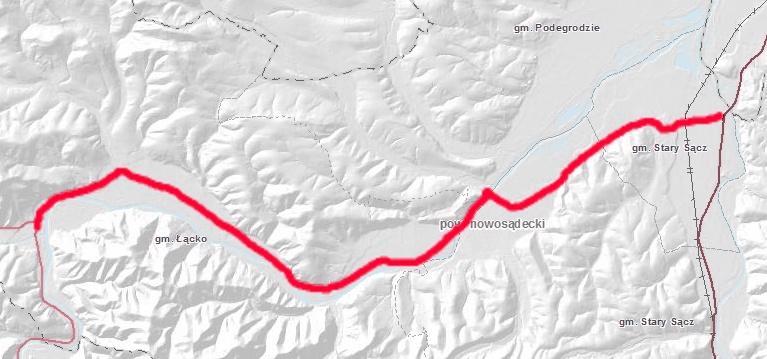 Droga wojewódzka nr 969 na odcinku Stary Sącz - DW968 36. Droga wojewódzka nr 969 na odcinku Stary Sącz - DW968 36.1.