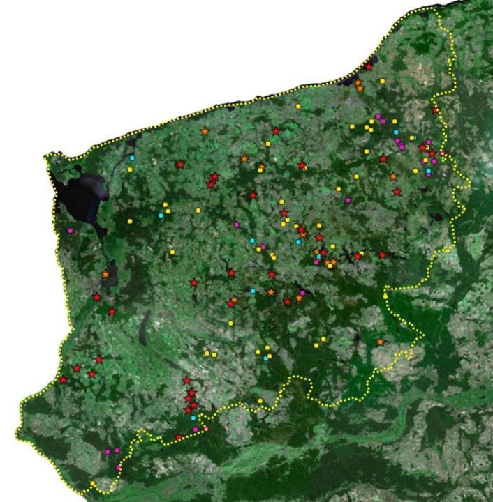 PODZIAŁ PROPONOWANYCH REZERWATÓW ZE WZGLĘDU NA GŁÓWNY PRZEDMIOT OCHRONY (GŁÓWNIE TORFOWISKA I LASY!