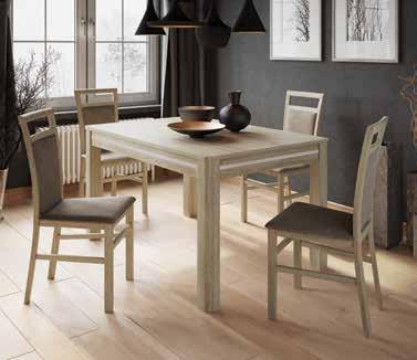 NEPTUN 1 stół rozkładany folding table dąb sonoma sonoma oak 170-244 x 76 x 90 cm 170-244 x 76 x 90 cm Sunny 1 + Meris 101 SUNNY 1 stół rozkładany folding table biały połysk white HG 136-210 x 76 x