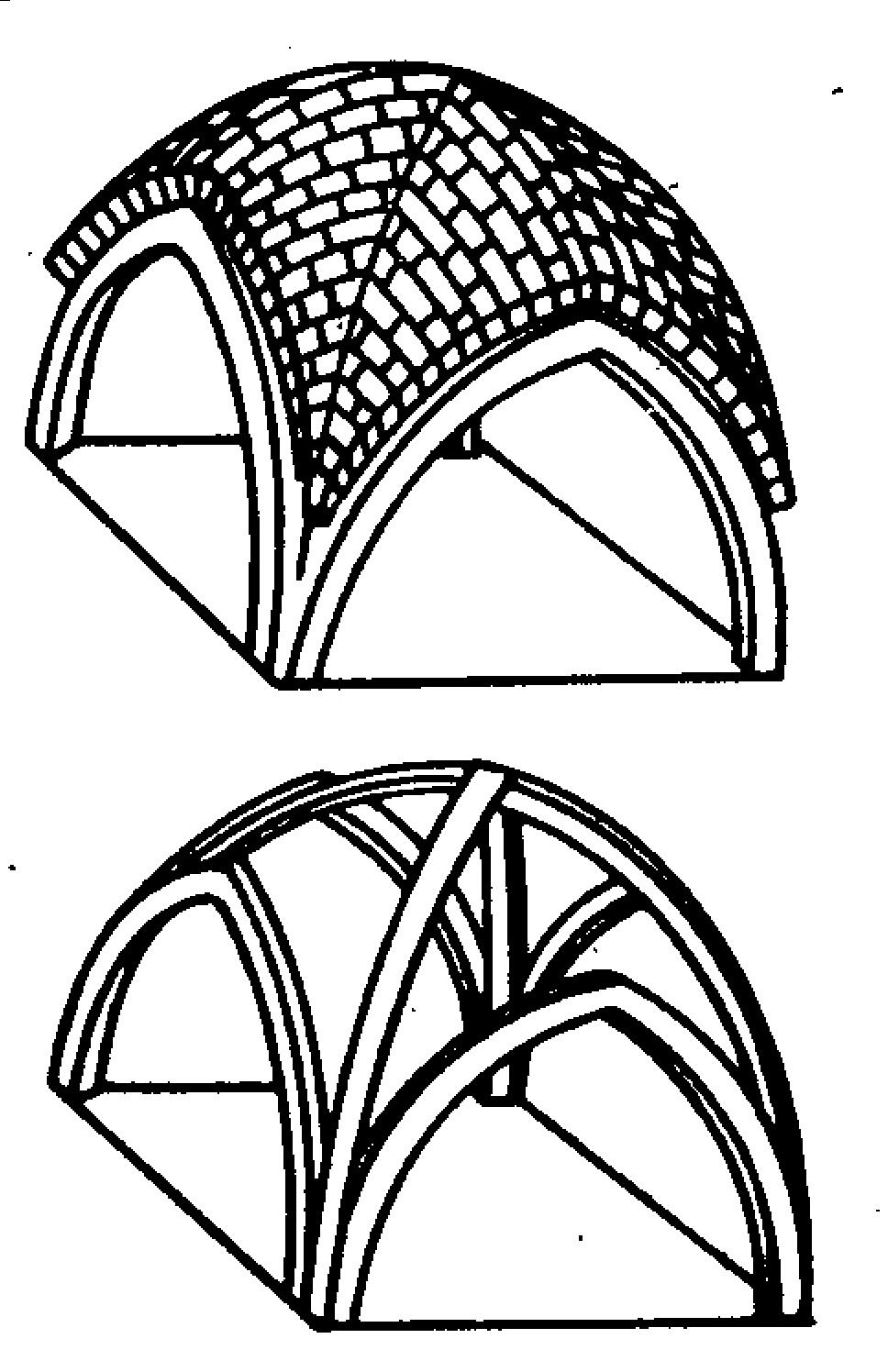 Sklepienie gotyckie krzyżowo -żebrowe Źródło: E.