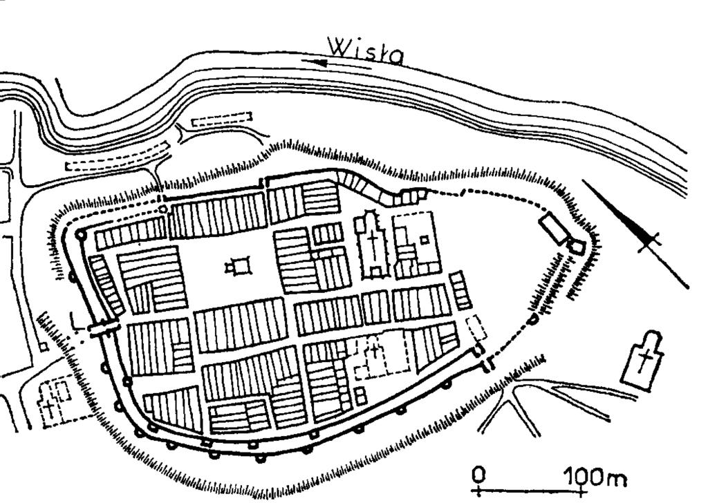 Plan miasta średniowiecznego - Warszawa Źródło: M. Buchner, A.