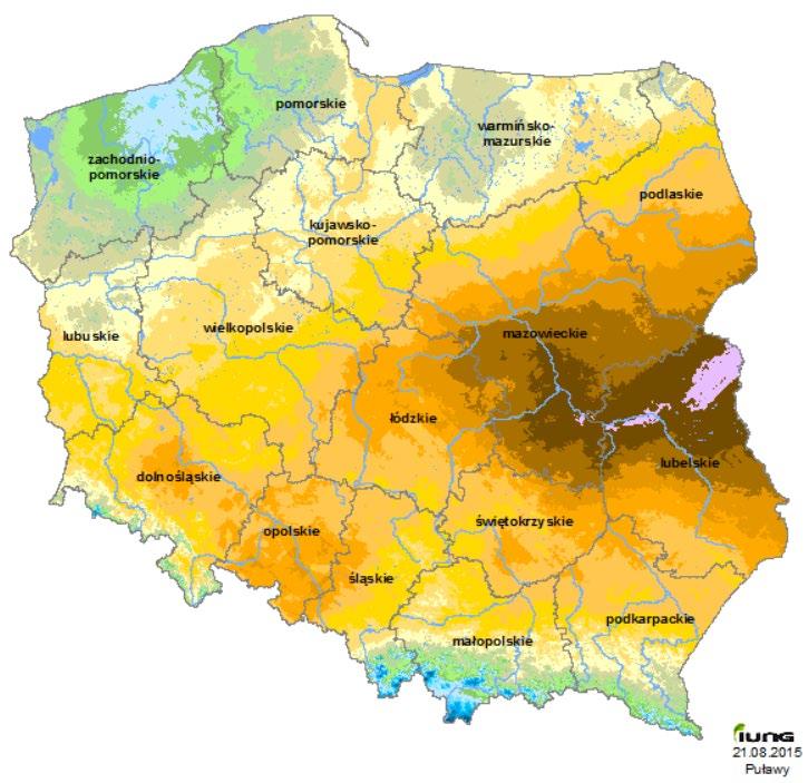 Na terenie naszego kraju można wyróżnić dwa typy obszarów deficytowych: zagrożone deficytem wody dla