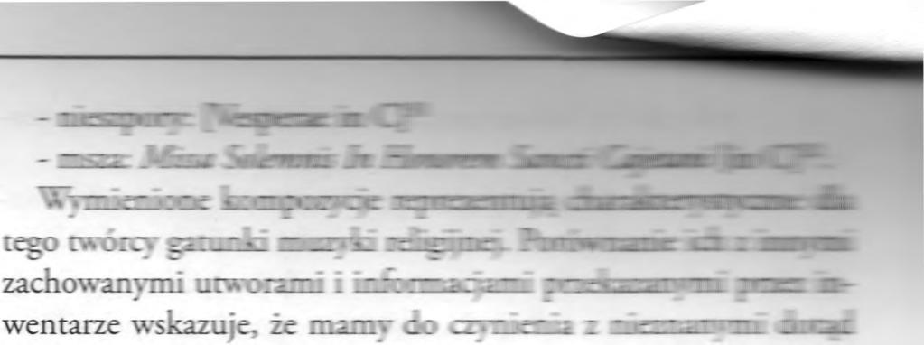 X a titulnej strane sa nachádza nasledujúca inskripcia: C \ 47 In Honorem Sancti Cajetani MISSA Solennis \ a 9 \ Canto lto Tenore \ Basso \ Violino Primo Violino 2do \ Clarino Primo Clarino Secondo \