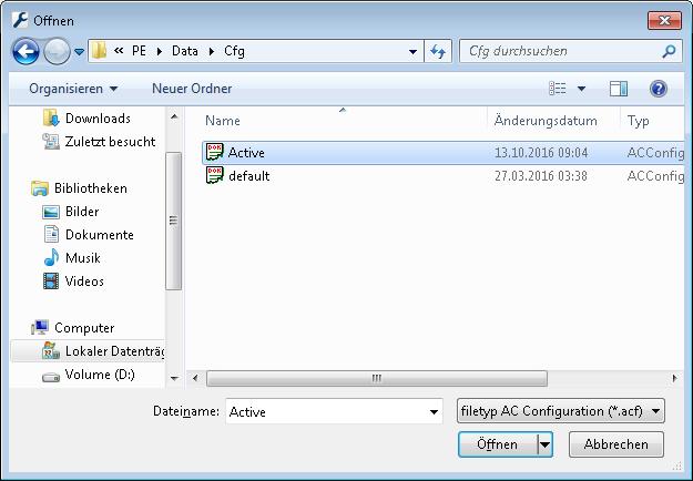 28 pl Konfiguracje Access Professional 3.2 Otwieranie konfiguracji Aplikacja Configurator (Konfigurator) jest zawsze uruchamiana z konfiguracją Active.acf.