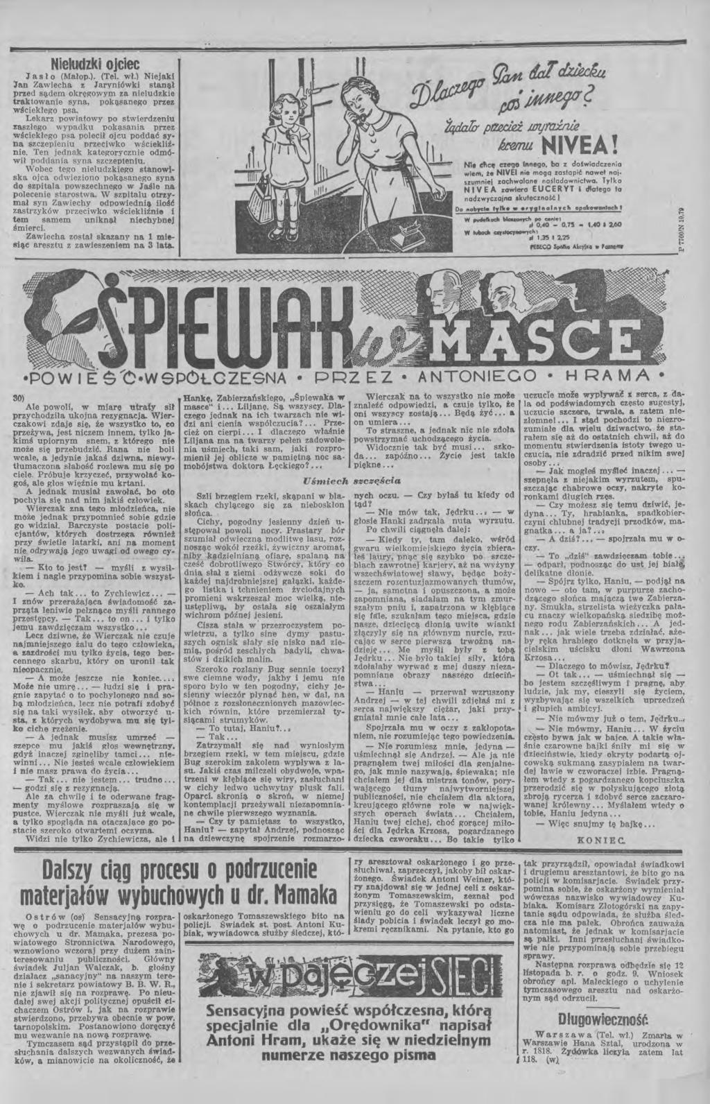 Nieludzkli ojciec Ni. ełlcę aego (nnego. bo z doświadczenia wiem, te NI VEl nie mogq zastqpić nawet naj. szumniel zachwalane naśladownictwo.