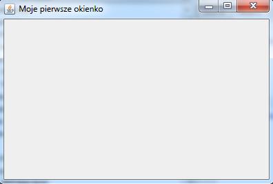 Nasza klasa musi dziedziczyć po klasie JFrame znajdującej się w pakiecie javax.swing. Całą inicjalizację interfejsu użytkownika umieścimy w konstruktorze.