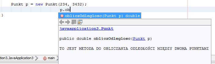 W komentarzach dokumentujących możemy używać normalnego HTML, a także dodawać adnotacje, kto jest autorem metody, jakie metoda przyjmuje parametry, co oznaczają,